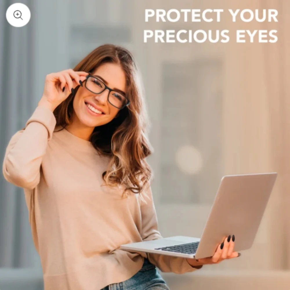Benicci Black Blue Light Blocking Glasses
